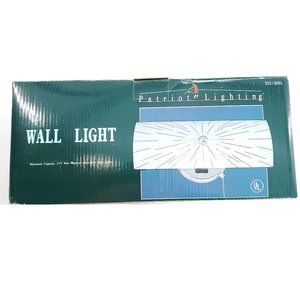 Patriot Lighting Wall Light Channel Glass Chrome Finish White with Sunburst New